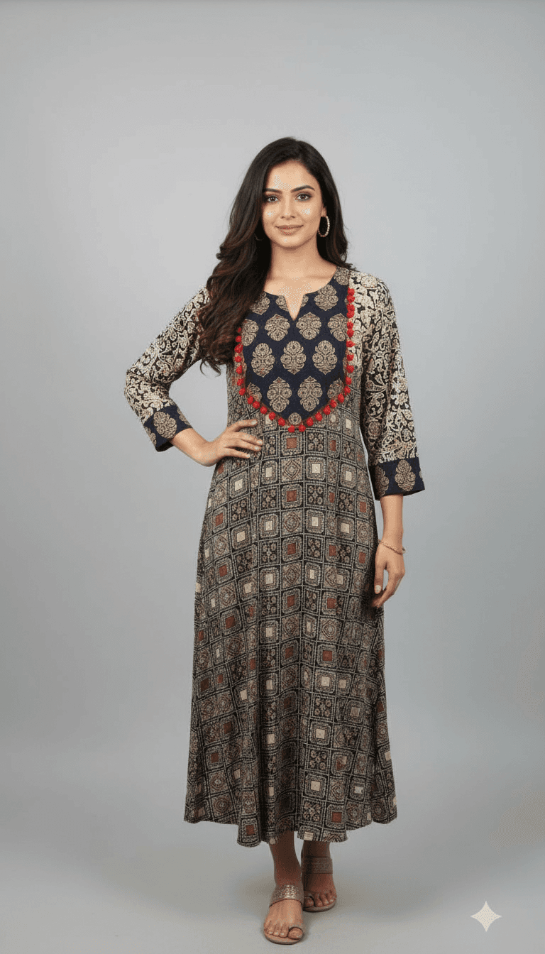 Pure Cotton Block Print Ajragh Bagh